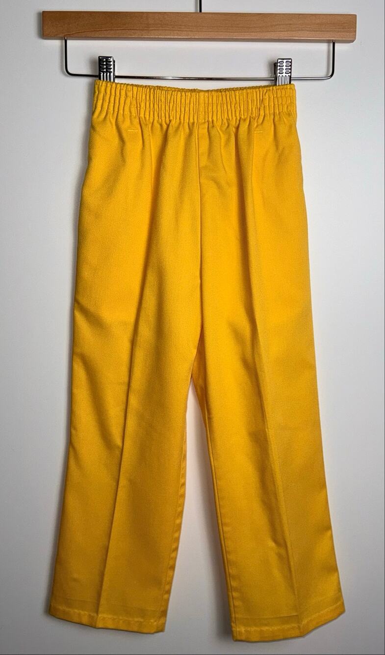 Vintage 70s JCPenney Boys Size 5 Yellow Pull On Pants Like New